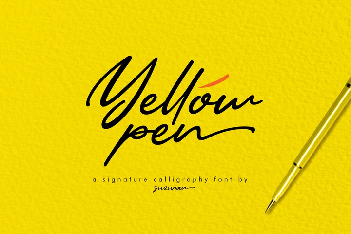 Пример шрифта Yellow Pen #1